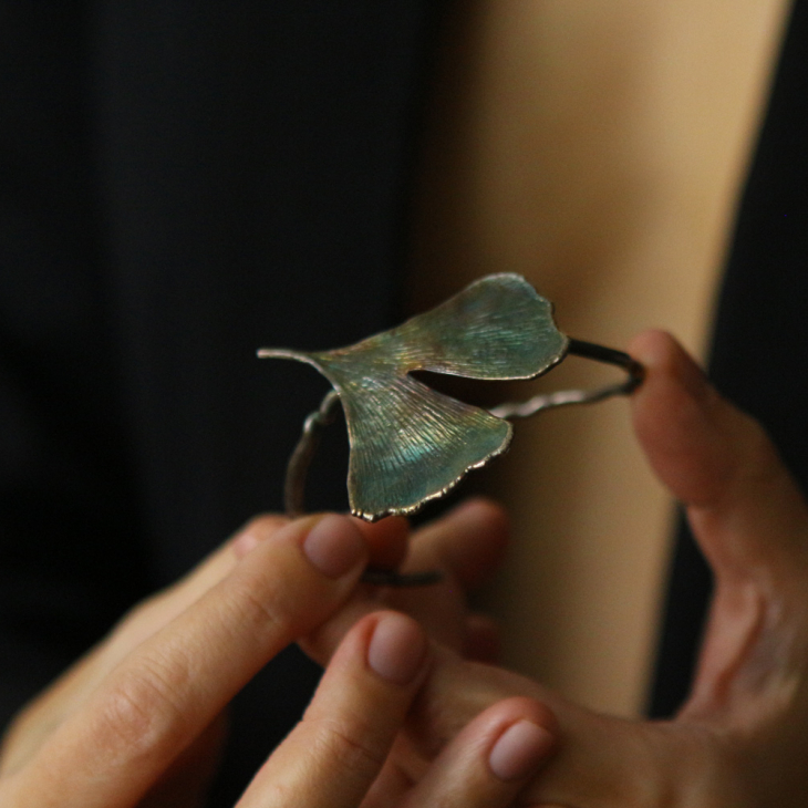 Bracelet in silver ,Ginkgo, фото 2